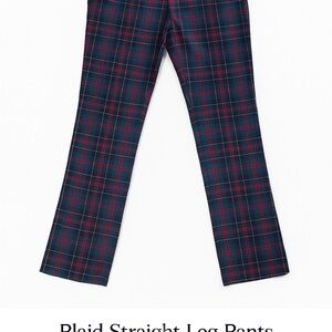 Joe Fresh Men's Plaid Pants - Navy and Red